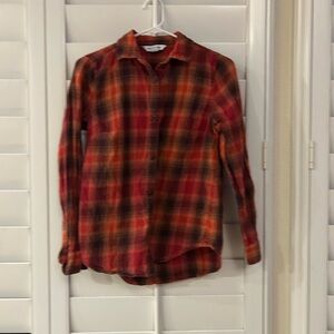 Old Navy Red and Orange Casual Button Down Shirt